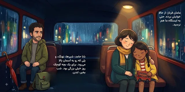 نمونهٔ صفحه از یک روز خانوادگی در لندن